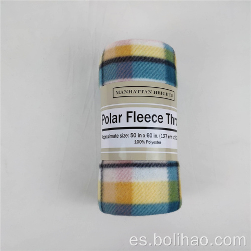 Venta directa Fibra Superfina Polar Fleece Impresión Manta de vellón ponderada